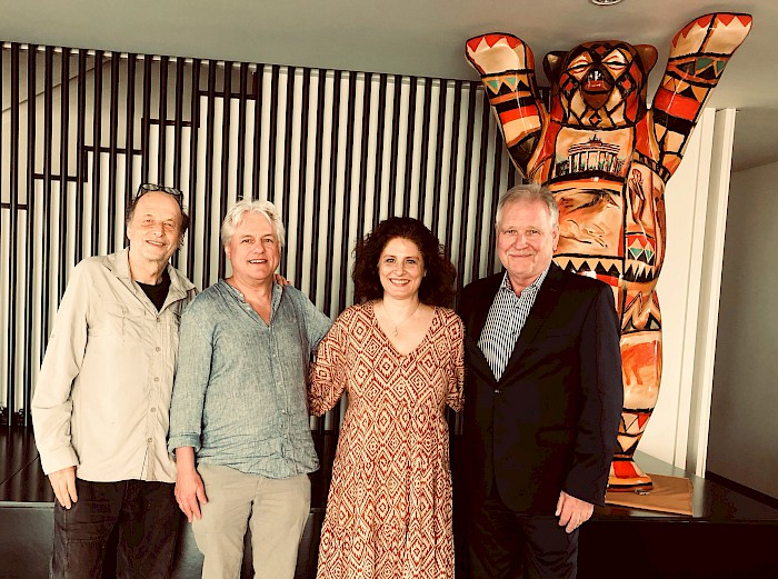 Andreas Weiser, Rolf Zielke, Nina Ernst und Botschafter Dr. Stefan Traumann in Luanda, Angola